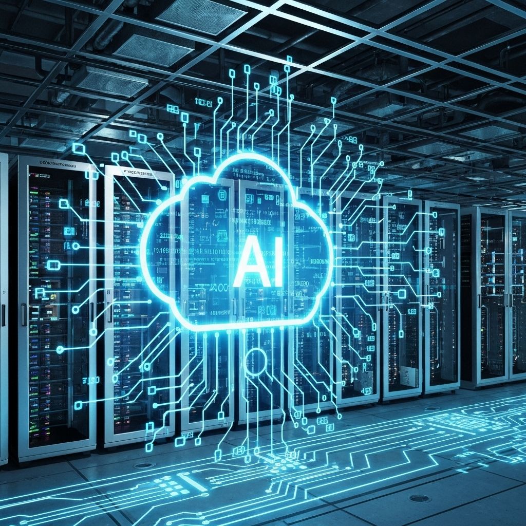 Cloud computing and AI infrastructure visualization